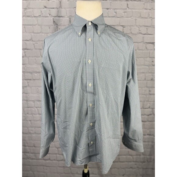 Brooks Brothers Mens XL Regent Long Sleeve Button Down Shirt Cotton Blend Check - Picture 3 of 7